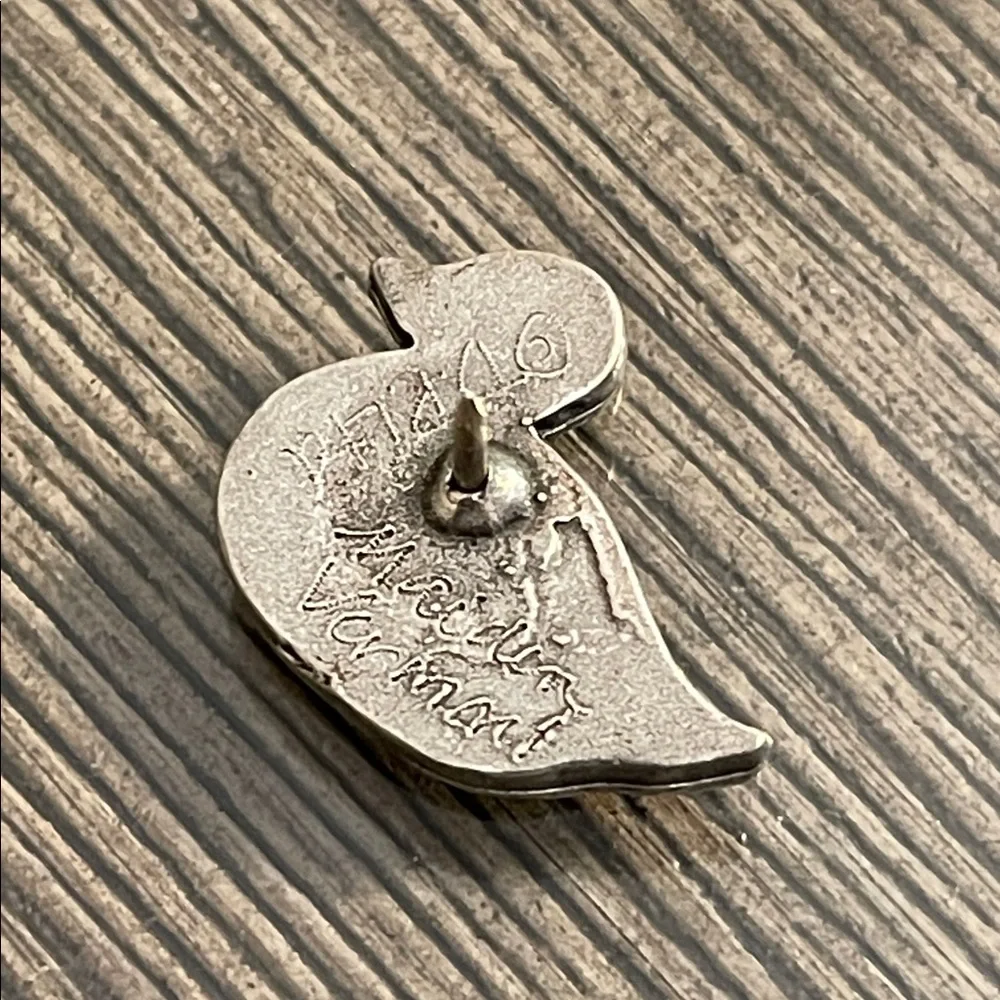 Vintage D.P. Limited Maiden Vermont Pewter Duck Pinback Pin